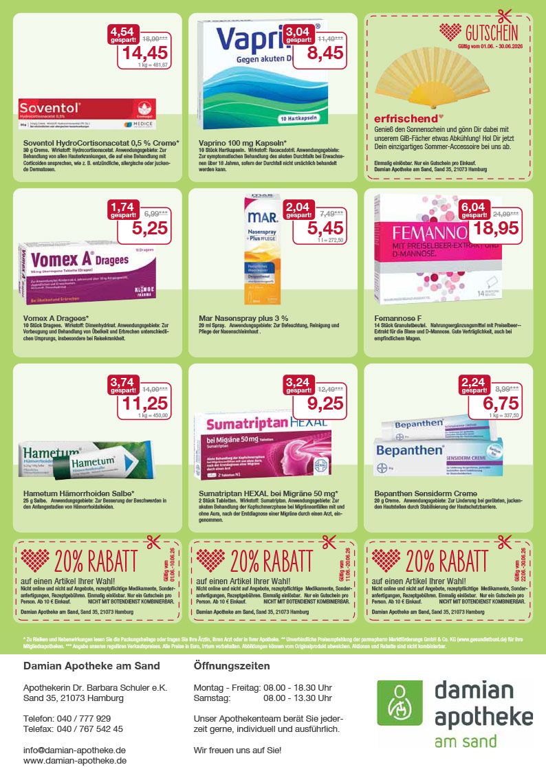 Flyer mit Juni-Angeboten
