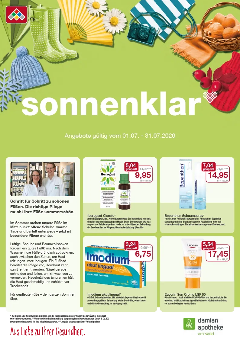Flyer mit Juli-Angeboten