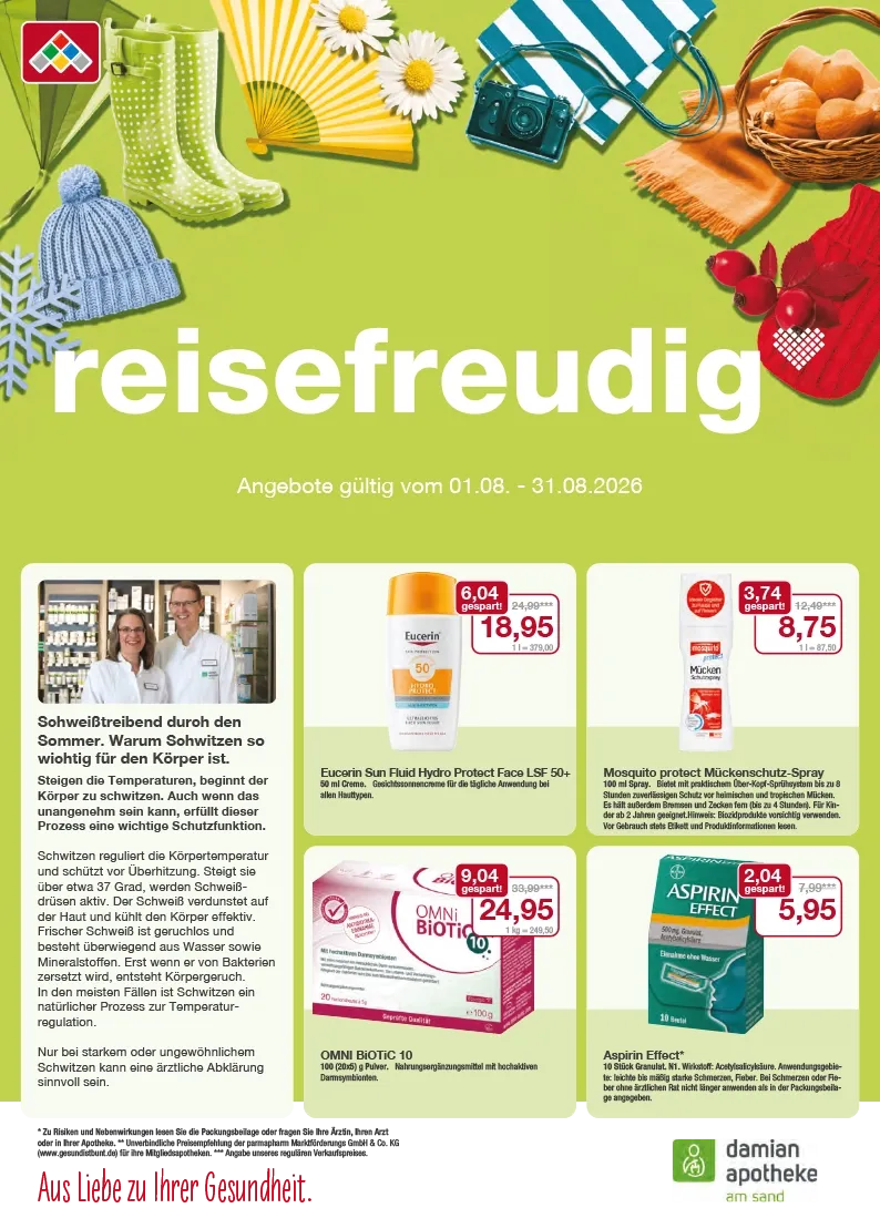 Flyer mit August-Angeboten