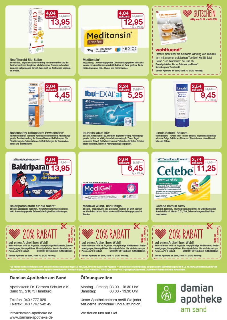 Flyer mit September-Angeboten