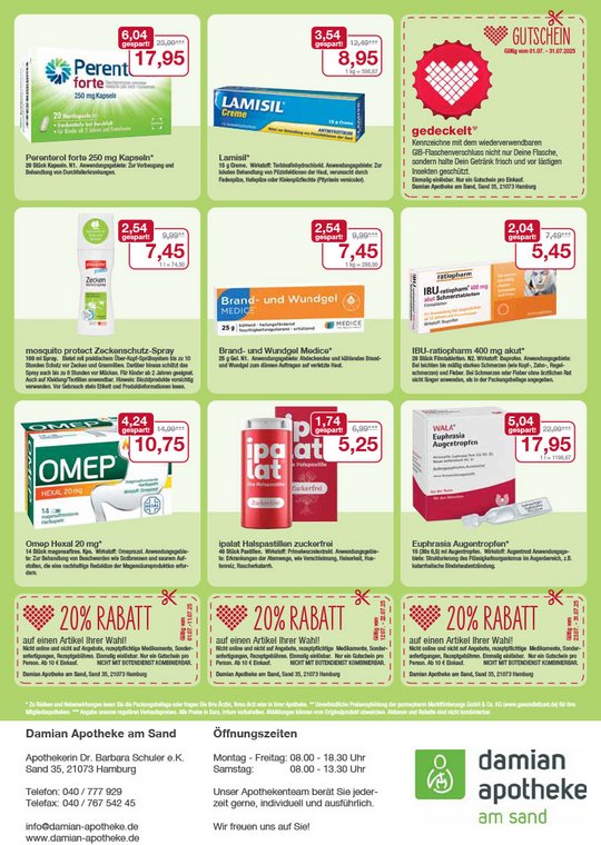 Flyer mit den Juli-Angeboten Flyer mit den Juli-Angeboten