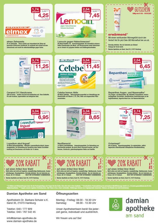 Flyer mit September-Angeboten